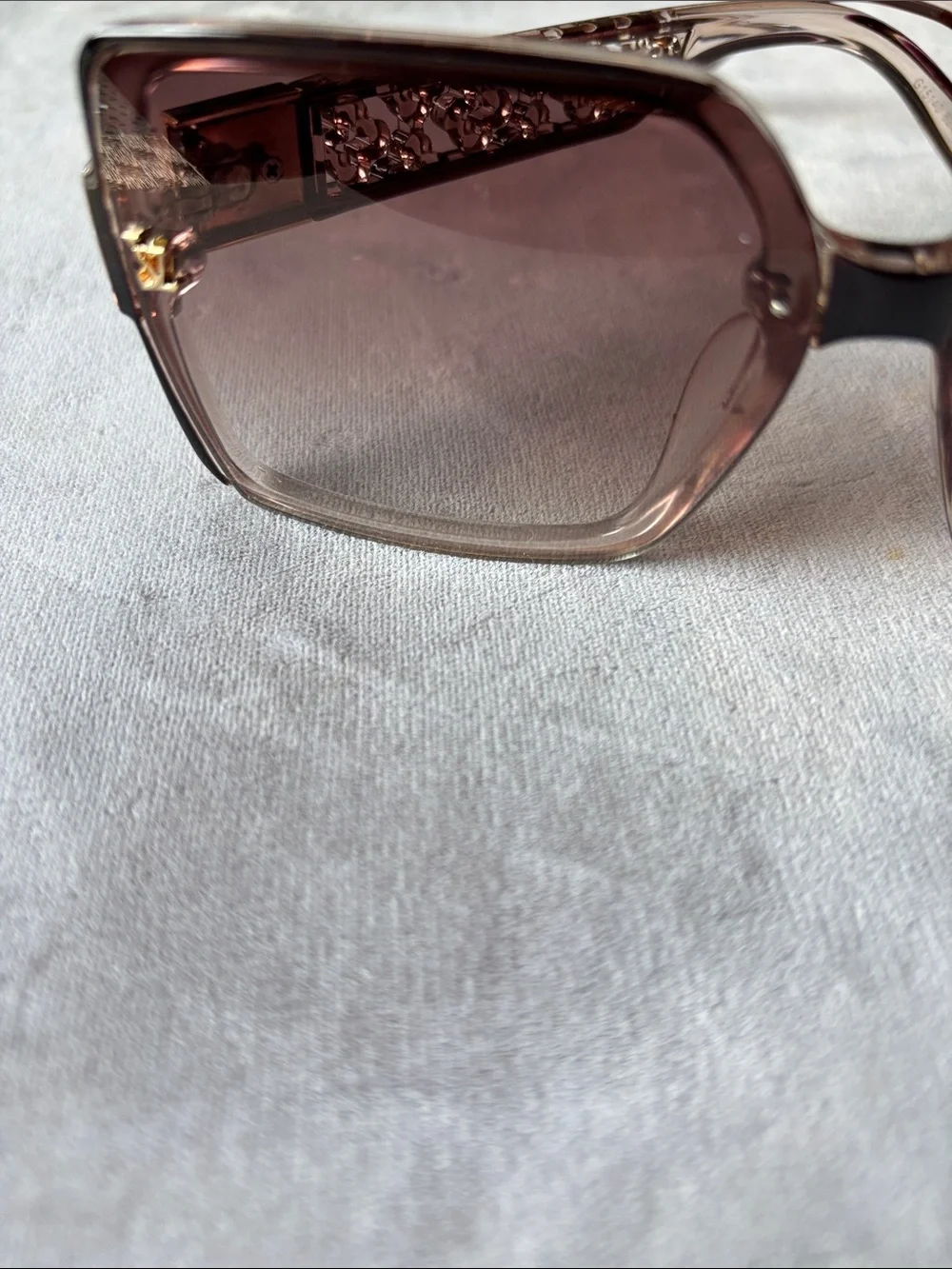 Women's Oversized Square Gradient Brown Sunglasses